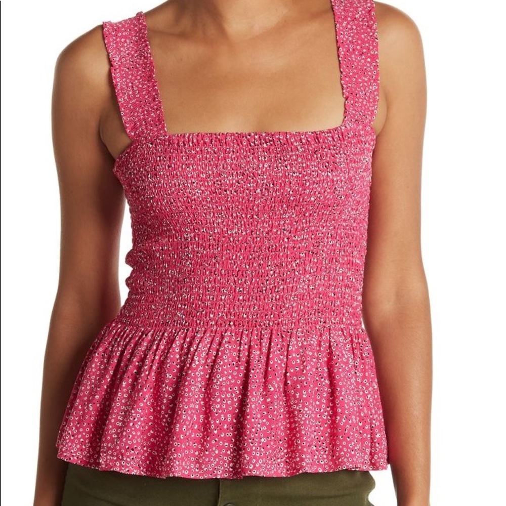 Pink Smocked Tank Top NWT